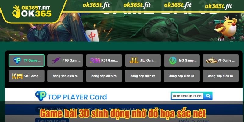 Game bài 3D sinh động nhờ đồ họa sắc nét