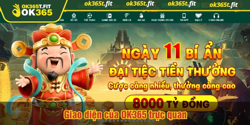 Giao diện của OK365 trực quan