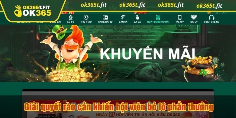 Truy cập link vào OK365 chuẩn để nhận thưởng